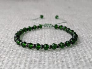 Armband facetkraal smaragd groen