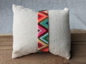 Weef armband driehoek zomer veelkleurig-zilver