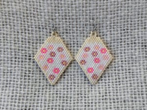 Oorhangers (zilver) vrolijke bloemen