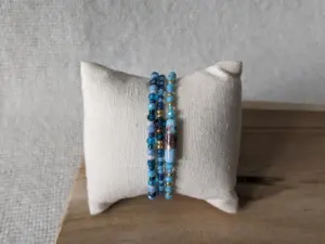 Armbandenset azuurblauwe zee