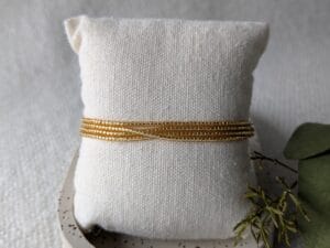 Armband met miyuki kraaltjes goud