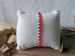 Armband facetkraal rood