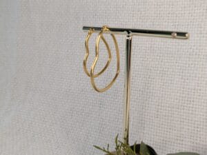 Creolen hart "klein of groot" (RVS goud)